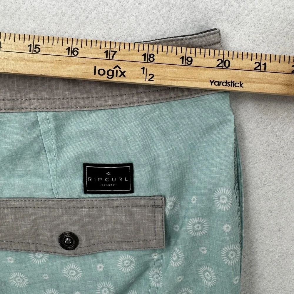 Rip Curl Board Shorts‎ Mens 38 Swim Trunks Surf Craft Pattern Pocket Drawstring